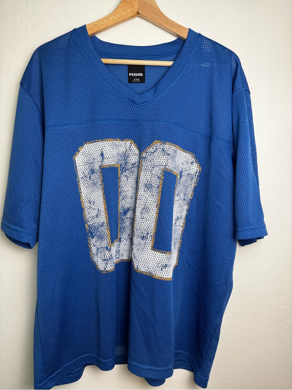 RSQ Mend  Blue Mesh  Jersey Shirt -XL